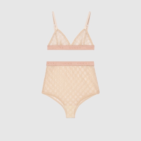 GG tulle lingerie set in ivory GG tulle | GUCCI® US