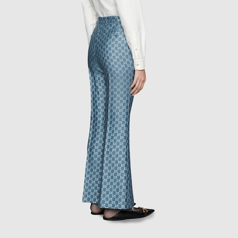 light blue flare pants