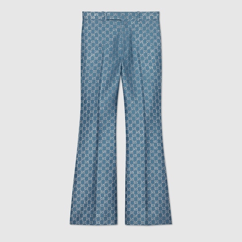 light blue flare pants