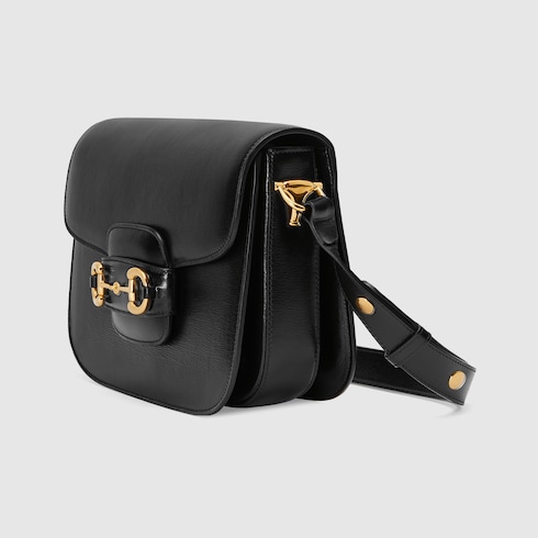 Gucci black cheap saddle bag