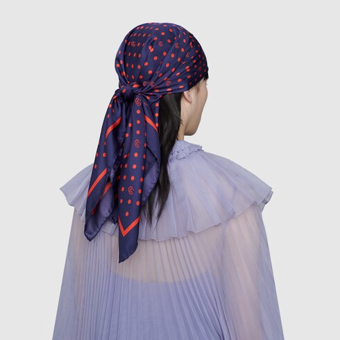 polka dot silk scarf