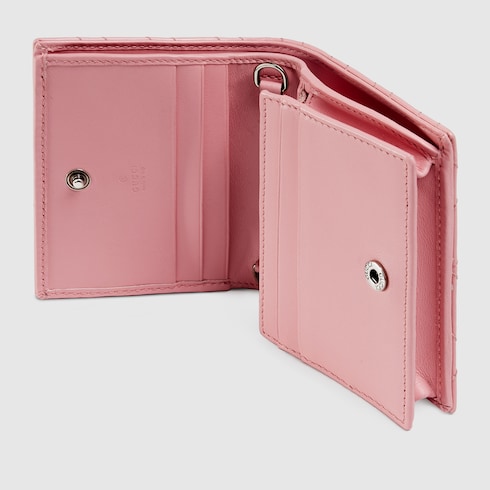 gucci marmont card case pink