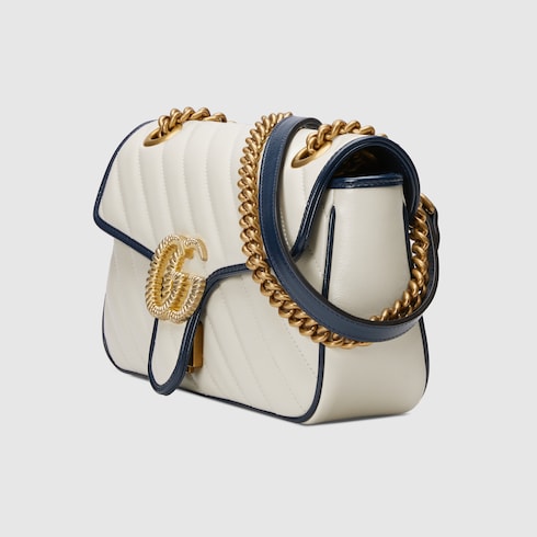 gg marmont small shoulder bag white
