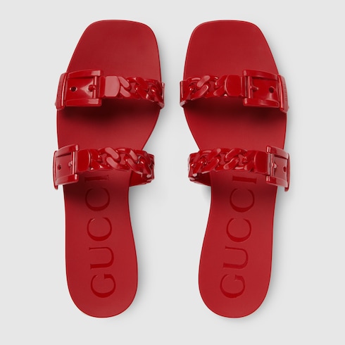 Gucci slides women red on sale