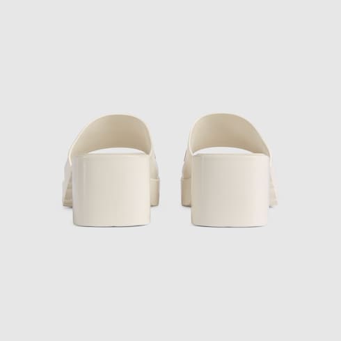 All white store gucci slides