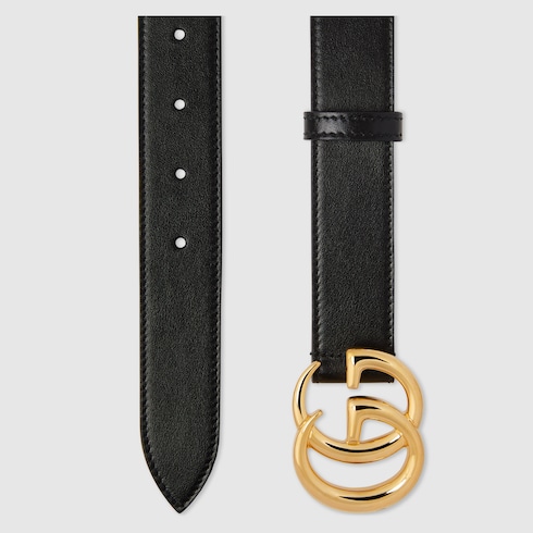Cintura GG Marmont con fibbia lucida