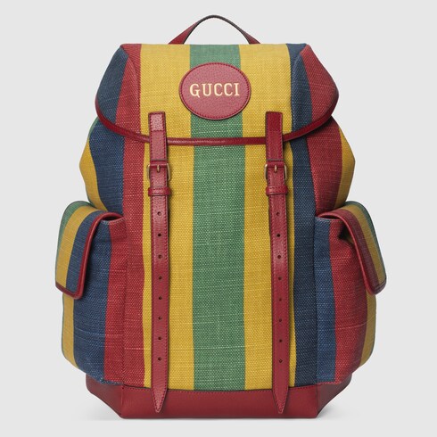 gucci stripe backpack