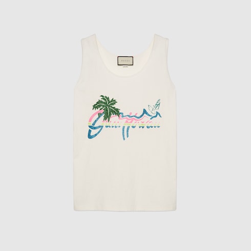 gucci logo tank top