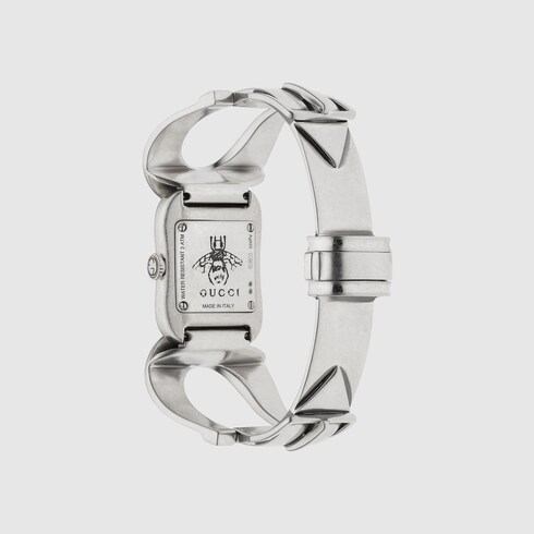 gucci horsebit watch silver