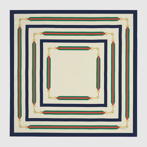 Printed silk twill carré