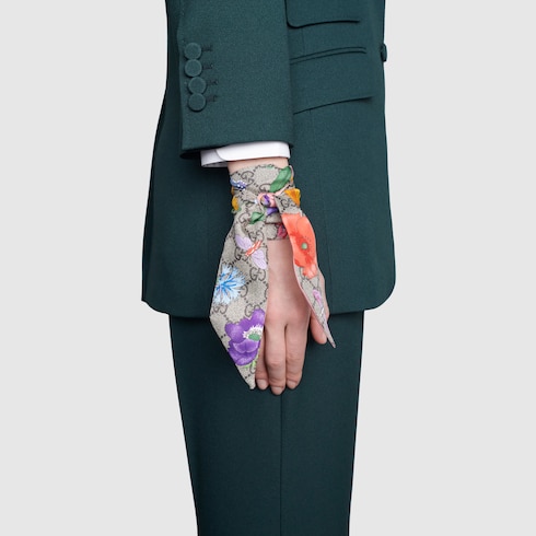 GG花卉印花桑蚕丝丝带