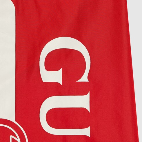 Red Gucci Logo Print Swim Shorts Gucci Bg Please read our terms of use. gucci