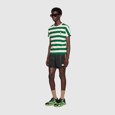 Black Swim Shorts With Gucci Label Gucci Us