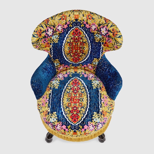 Gucci Velvet floral jacquard armchair. 5 Gucci Velvet floral jacquard armchair. 5