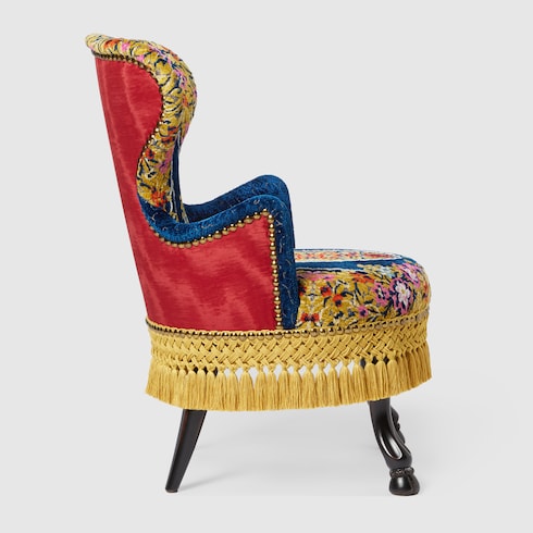 Gucci Velvet floral jacquard armchair. 3 Gucci Velvet floral jacquard armchair. 3