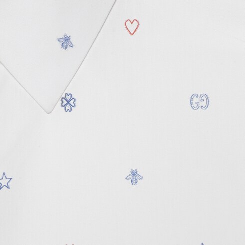 Gucci Oxford shirt with symbols fil coupé. 3