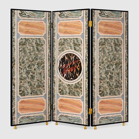 Gucci marble three panel screen. 1