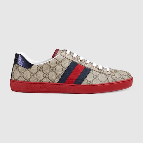 gucci new ace gg canvas trainers