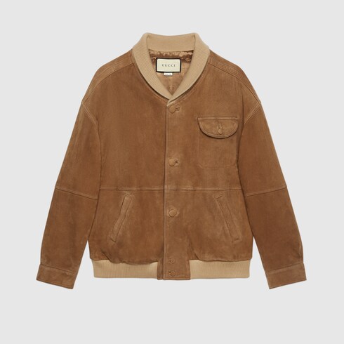 gucci suede bomber jacket