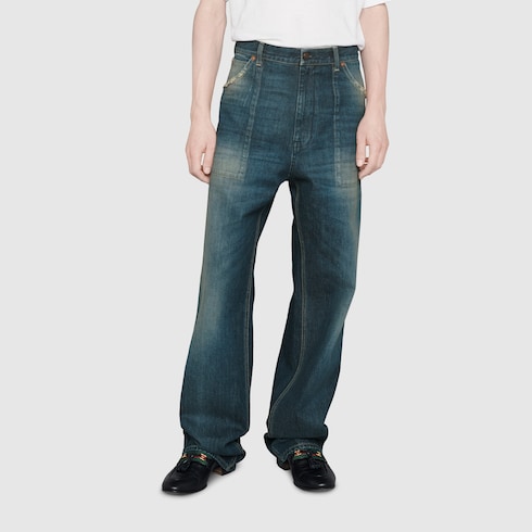 denim cargo trousers