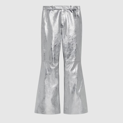 Gucci Metallic leather flare pant. 1