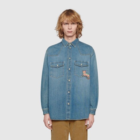 gucci eco washed denim