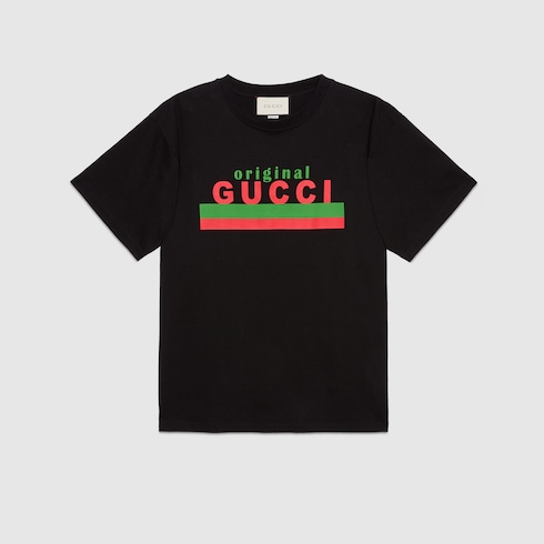 Original Gucci プリント オーバーサイズ Tシャツブラック コットンジャージー Gucci Jp Original Gucci プリント オーバーサイズ Tシャツブラック コットンジャージー Gucci Jp