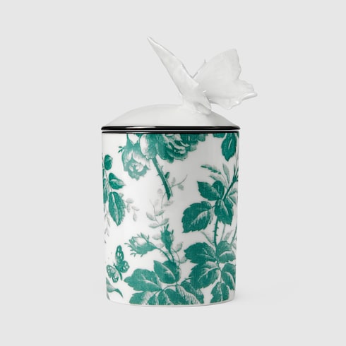 Bougie de taille moyenne à motif Herbarium et papillon, senteur Herbosum