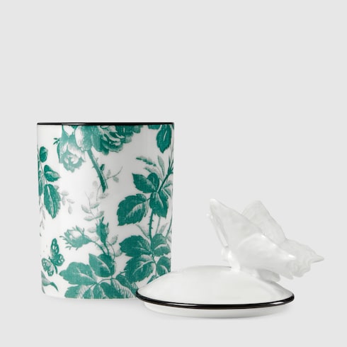 Bougie de taille moyenne à motif Herbarium et papillon, senteur Herbosum