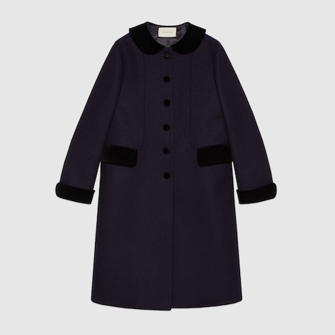 Gucci Wool coat with velvet details. 1