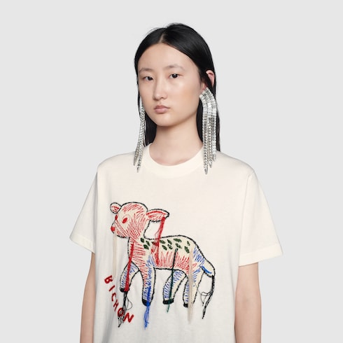 Gucci T-shirt with fawn patch. 7