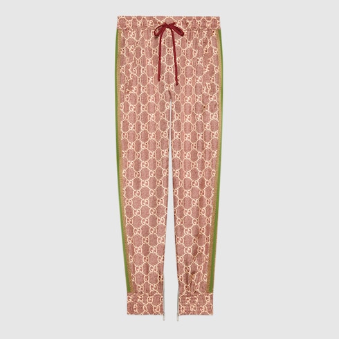 Gucci GG Supreme print silk pant. 4