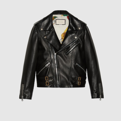 gucci leather coat