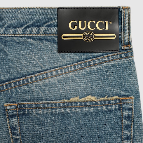 gucci eco washed organic denim pant