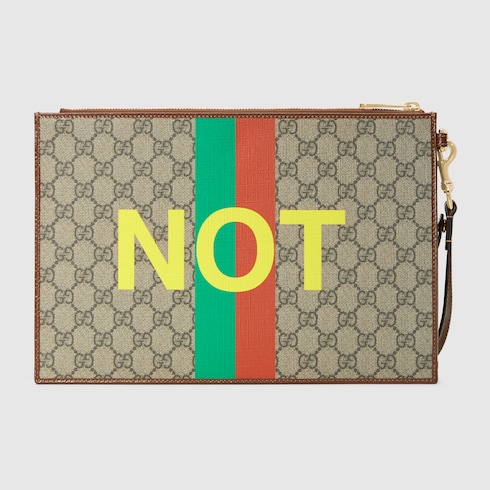 gucci print pouch