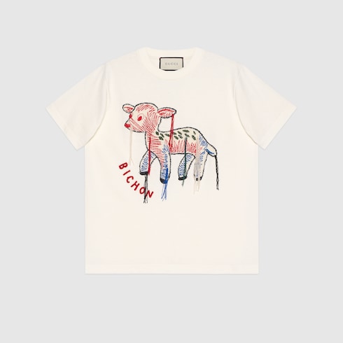 Gucci T-shirt with fawn patch. 3