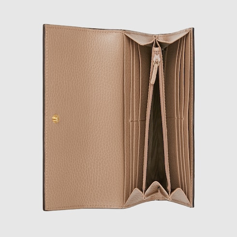 Bi-color GG Marmont continental wallet
