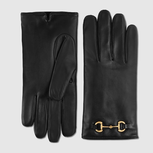 絶対一番安い with gloves Leather Horsebit SI GUCCI® | Leather Black in 小物