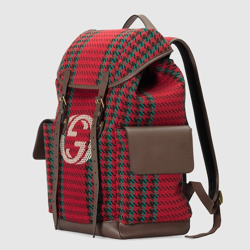 Gucci backpack red green straps hotsell