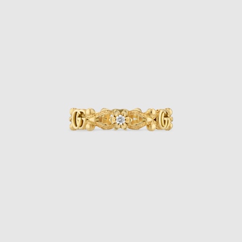Bague Gucci Flora 18 carats avec diamants