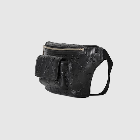 GGエンボス ベルトバッグブラック レザー | GUCCI® JP