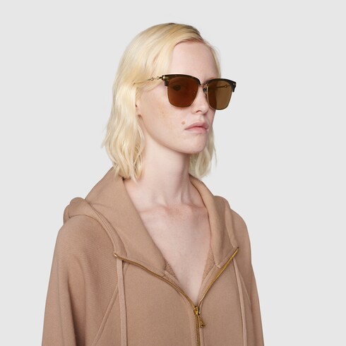 Square-frame sunglasses