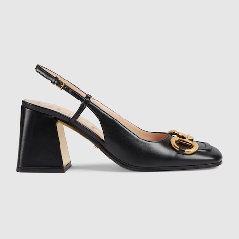 Gucci Women's mid-heel slingback with Horsebit. 7