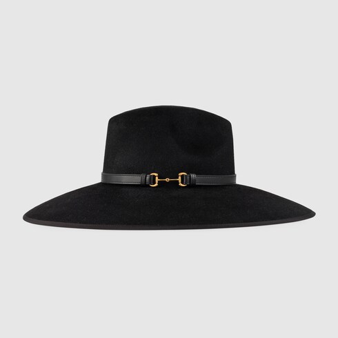 gucci felt wide brim hat