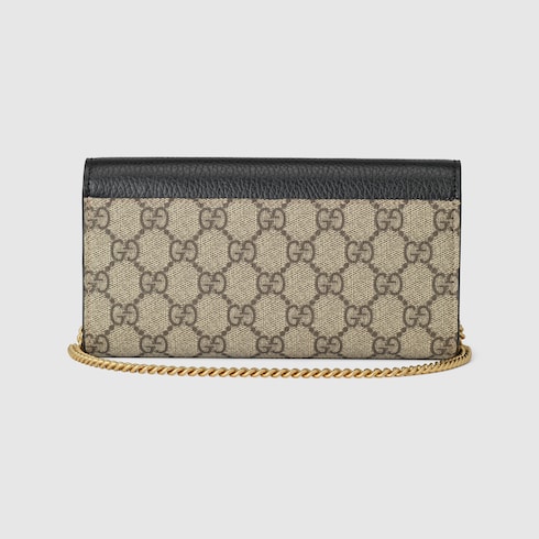 GG Marmont bi-color wallet on chain