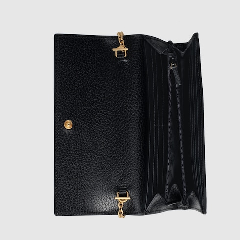 GG Marmont bi-color wallet on chain