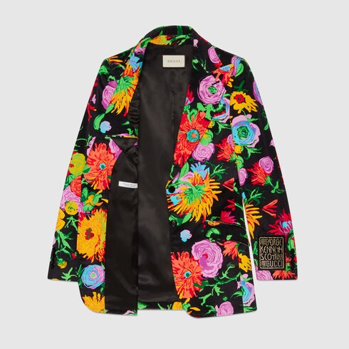 gucci flower coat