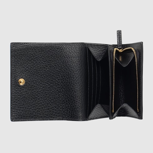 Mittelgroße, zweifarbige GG Marmont Brieftasche