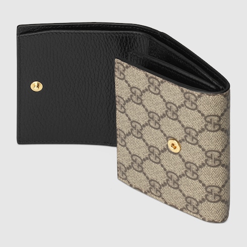 Mittelgroße, zweifarbige GG Marmont Brieftasche