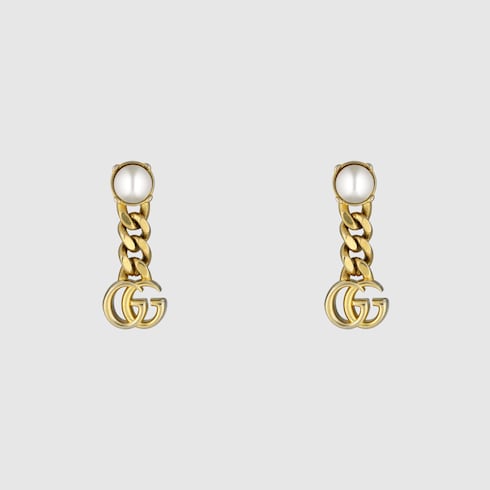 Pearl Double G earrings Detail 2